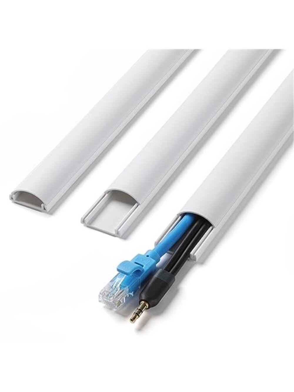 Wall Cord Hider Cable Raceway Wire Cover TV Cable Concealer Adhesive PVC